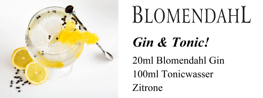 Blomendahl Gin & Tonic Cocktail